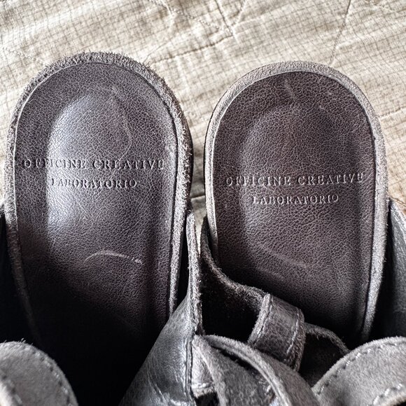 Officine Creative Women Severine Soft Grey Heel Mule Size 36.5 Suede Leather - Picture 8 of 10